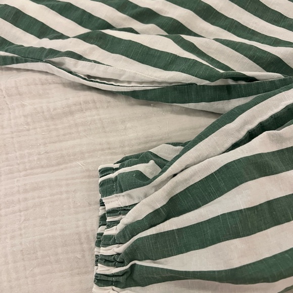 Chic Green and White Striped women’s dress - Picture 5 of 6